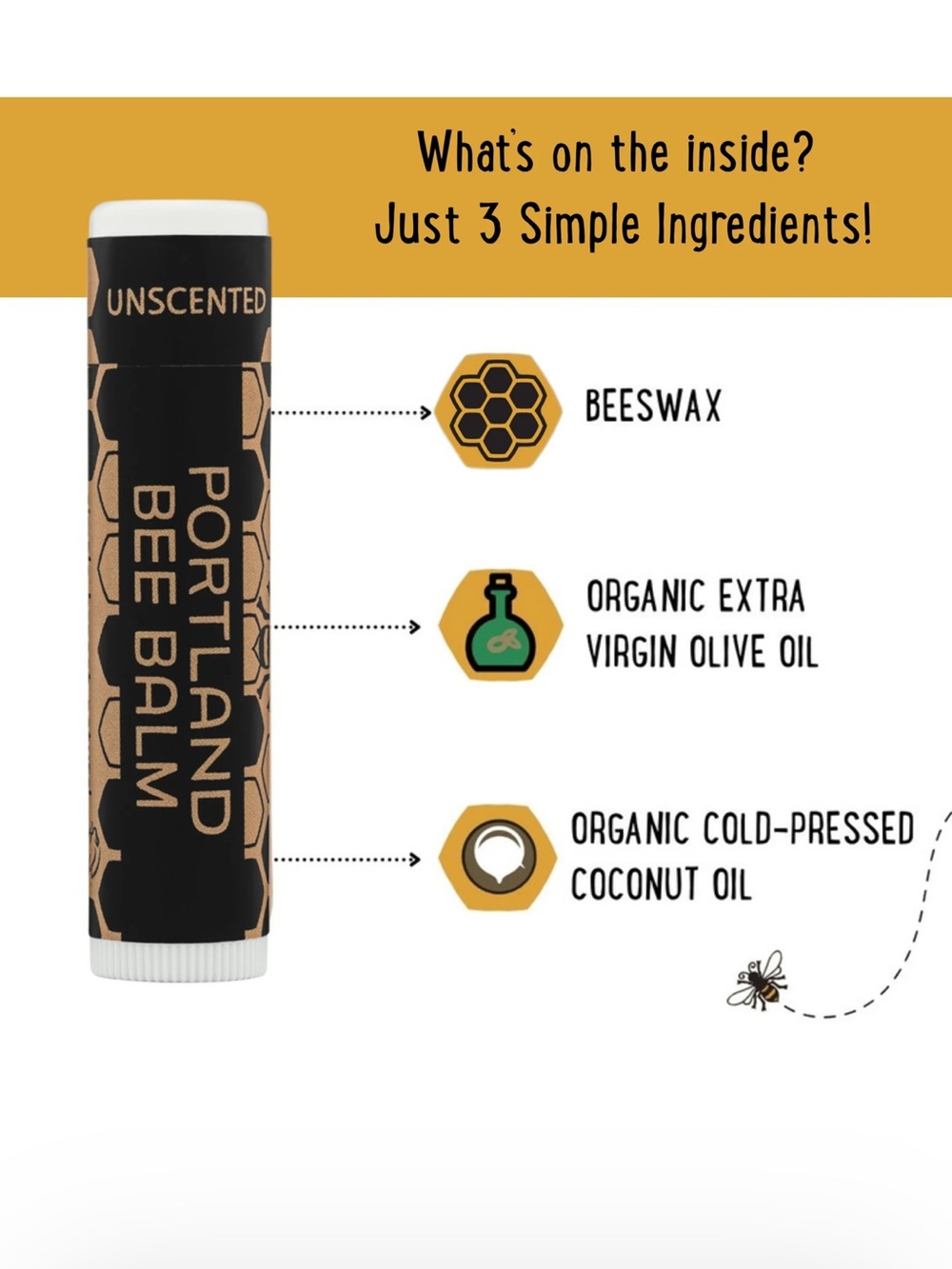 Unscented Lip Balm - Black & Gold (3-Pack) - Picture 2 of 7